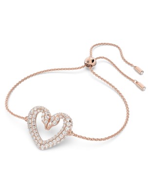 BRACCIALE CUORE ROSE DONNA SWAROVSKI UNA