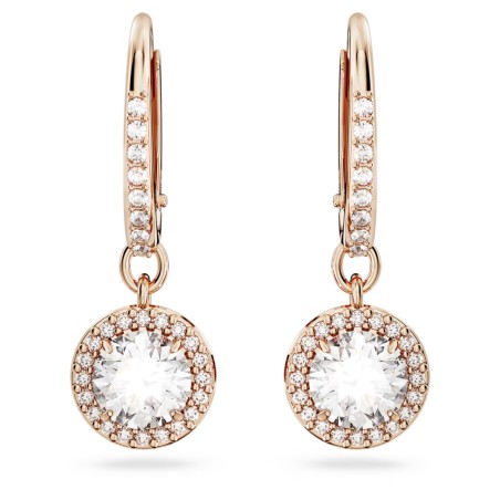 ORECCHINI PENDENTI TAGLIO TONDO PAVE' DONNA SWAROVSKI  5638769 SWAROVSKI