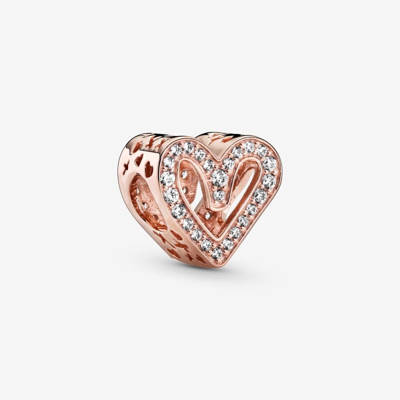 CHARM CUORE DISEGNATO ROSE DONNA PANDORA 