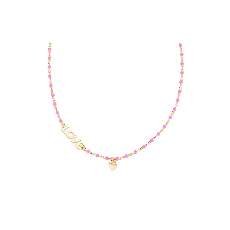 COLLANA LOVE SMALTO FUCSIA DONNA AMEN