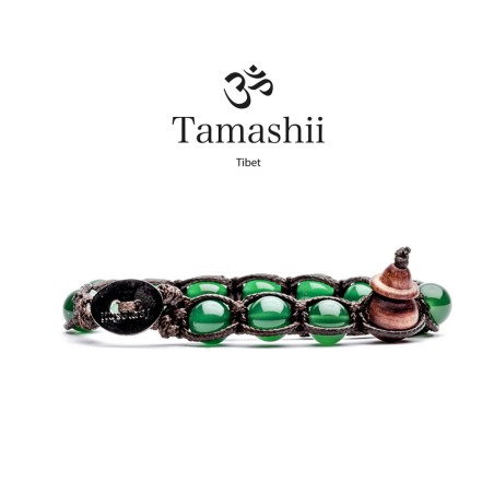 BRACCIALE AGATA VERDE TAMASHII 1 GIRO BHS900-12 TAMASHII