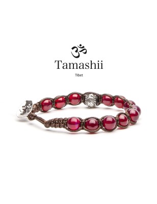 BRACCIALE AGATA ROSSA TAMASHII RUOTA DELLA PREGHIERA BHS1100-34 TAMASHII