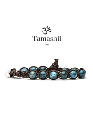 BRACCIALE STONE COLLAR BLU UOMO-DONNA TAMASHII 1 GIRO BHS900-204 TAMASHII