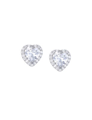 ORECCHINI DIAMONDS CUORE BIANCO DONNA AMEN 