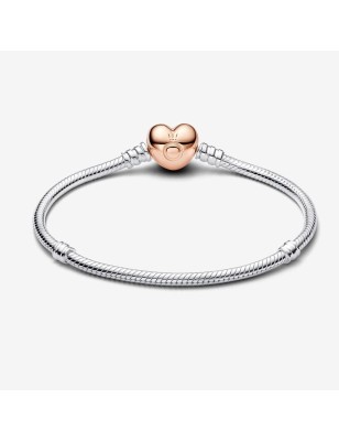 BRACCIALE CON CHIUSURA A CUORE ROSE' DONNA PANDORA  580719-19 PANDORA