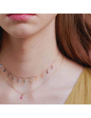 COLLANA ROSA DONNA MAMAN ET SOPHIE AURUM