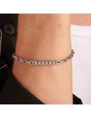 BRACCIALE FORGE CRISTALLI NERI UOMO BROSWAY 