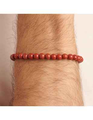 BRACCIALE BULLET SFERE DIASPRO ROSSO UOMO BROSWAY 