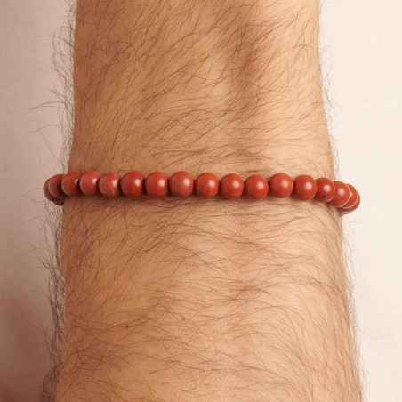 BRACCIALE BULLET SFERE DIASPRO ROSSO UOMO BROSWAY 