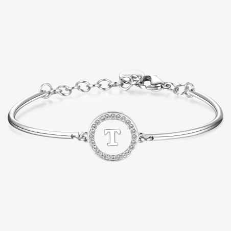 BRACCIALE LETTERA T DONNA BROSWAY CHAKRA BHK143 BROSWAY