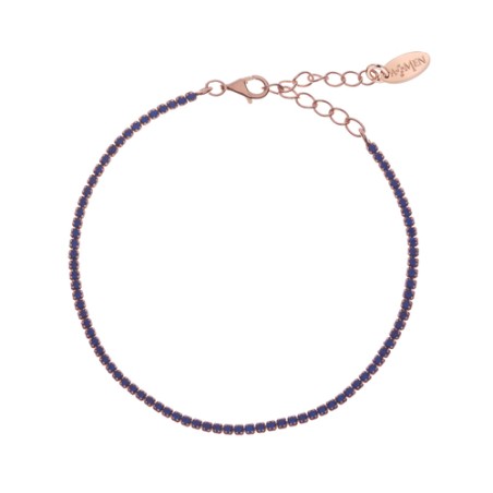 BRACCIALE TENNISMANIA ZIRCONI BLU DONNA AMEN  BT1RBL17 AMEN