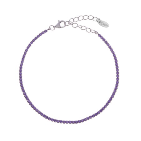 BRACCIALE TENNISMANIA ZIRCONI LILLA DONNA AMEN  BT1BLI17 AMEN