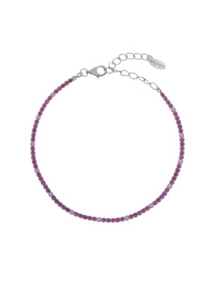 BRACCIALE TENNISMANIA ZIRCONI FUCSIA E BIANCHI AMEN BT1BRB17 AMEN