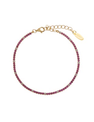 BRACCIALE TENNISMANIA ZIRCONI FUCSIA E BIANCHI AMEN