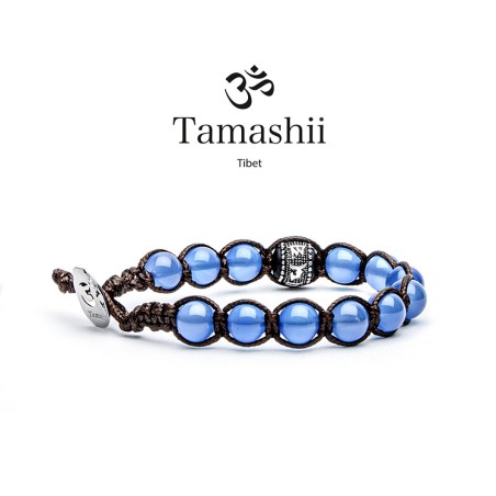 BRACCIALE AGATA BLU TAMASHII RUOTA DELLA PREGHIERA BHS1100-18 TAMASHII