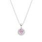 COLLANA ZIRCONE TONDO ROSA DONNA AMEN DIAMOND