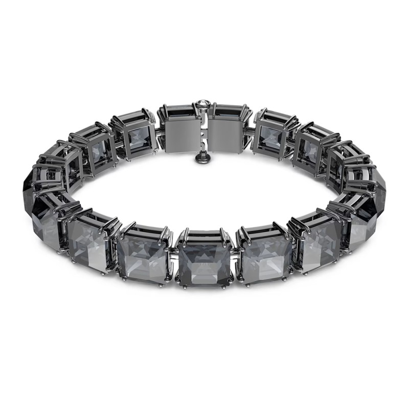 BRACCIALE SQUADRATO GRIGIO SWAROVSKI MILLENIA