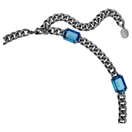 COLLANA TAGLIO OTTAGONALE BLU UOMO SWAROVSKI 