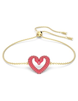 BRACCIALE UNA CUORE ROSSO DONNA SWAROVSKI 