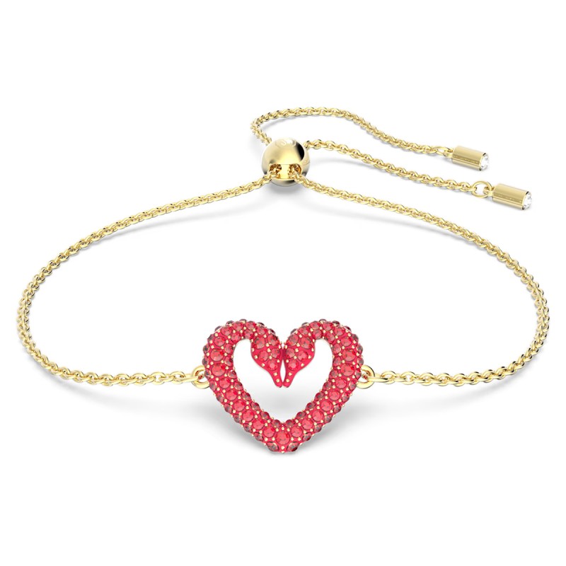 BRACCIALE UNA CUORE ROSSO DONNA SWAROVSKI 