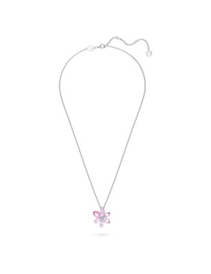 COLLANA GEMA PENDENTE FIORE ROSA DONNA SWAROVSKI 