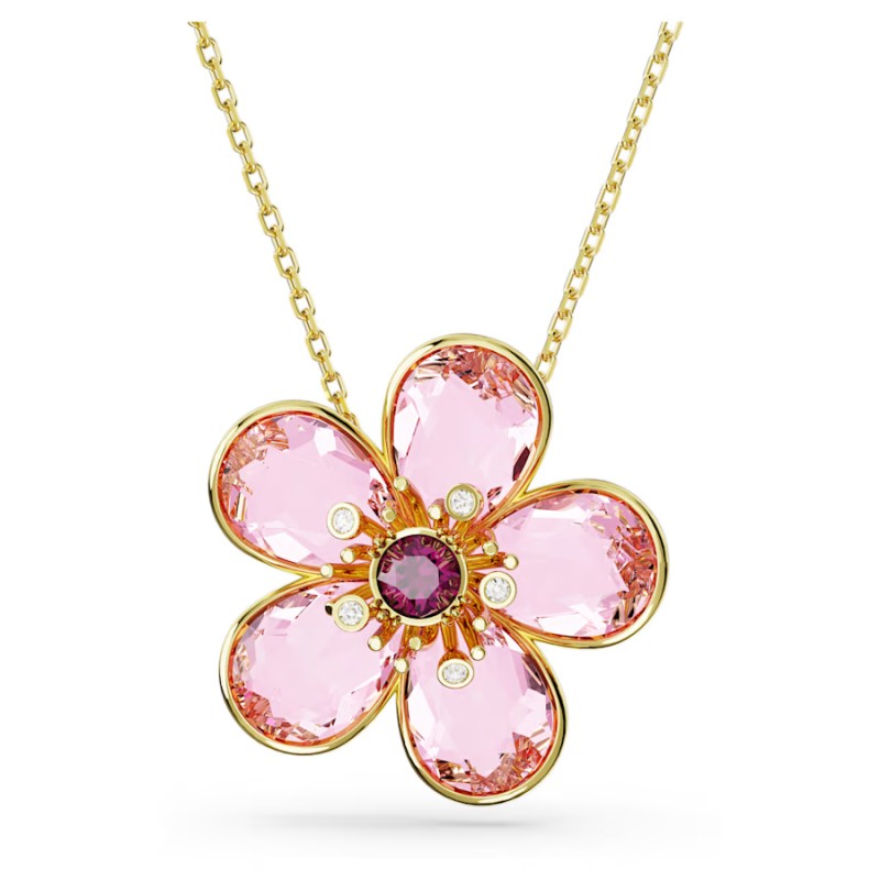 COLLANA PENDENTE FIORE ROSA PICCOLO DONNA SWAROVSKI 