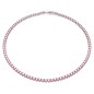 COLLANA TENNIS ROSA PLACCATO RODIO DONNA SWAROVSKI 