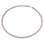 COLLANA TENNIS ROSA PLACCATO RODIO DONNA SWAROVSKI 