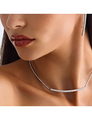 COLLANA CORTA IN ARGENTO DONNA ROSATO 