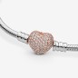 BRACCIALE CON CHIUSURA A CUORE PAVE' DONNA PANDORA 