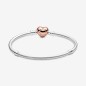 BRACCIALE CON CHIUSURA A CUORE PAVE' DONNA PANDORA 