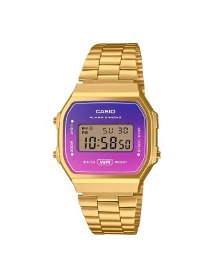 OROLOGIO ROSA VIOLA ORO UOMO-DONNA CASIO VINTAGE A168WERG-2AEF CASIO