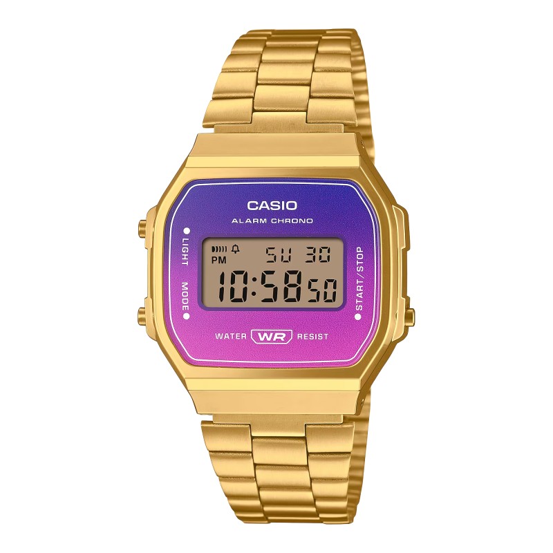 OROLOGIO ROSA VIOLA ORO UOMO-DONNA CASIO VINTAGE