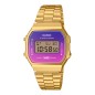 OROLOGIO ROSA VIOLA ORO UOMO-DONNA CASIO VINTAGE