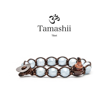 BRACCIALE ACQUAMARINA UOMO-DONNA TAMASHII 1 GIRO BHS900-255 TAMASHII