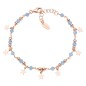 BRACCIALE CHARM ROSÈ CON CRISTALLI AZZURRI AMEN