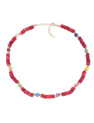 COLLANA GIADA ROSSA DONNA AMEN OCEANIA