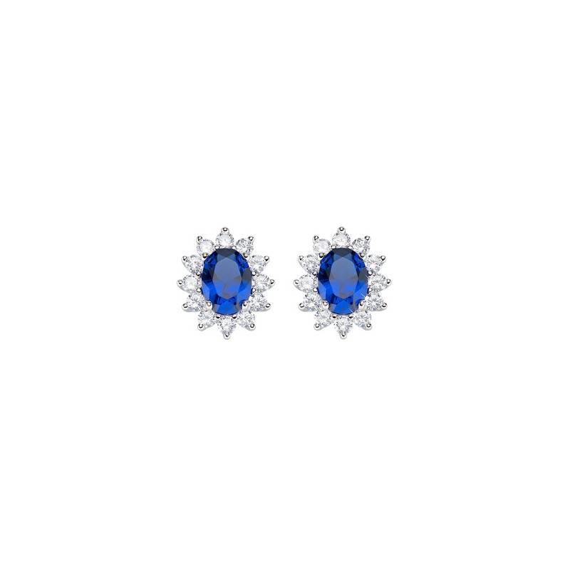 ORECCHINI ROYAL ZIRCONE BLU DONNA AMEN 