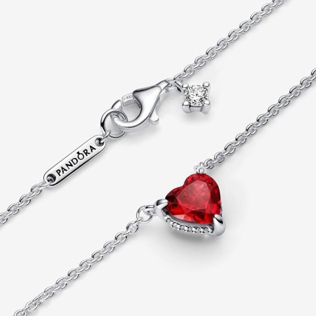 COLLANA CUORE ROSSO DONNA PANDORA 