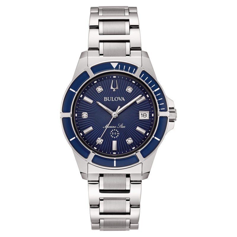 OROLOGIO MADREPERLA BLU DONNA BULOVA MARINE STAR