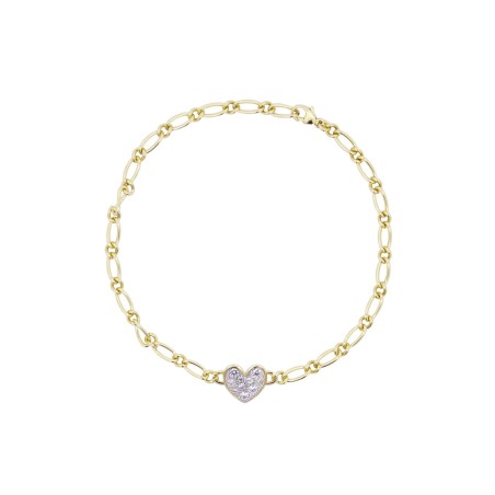 BRACCIALE CATENA CHEVAL CUORE PAVE' RUE DES MILLE BRZ-020 M1 CUO AU RUE DES MILLE