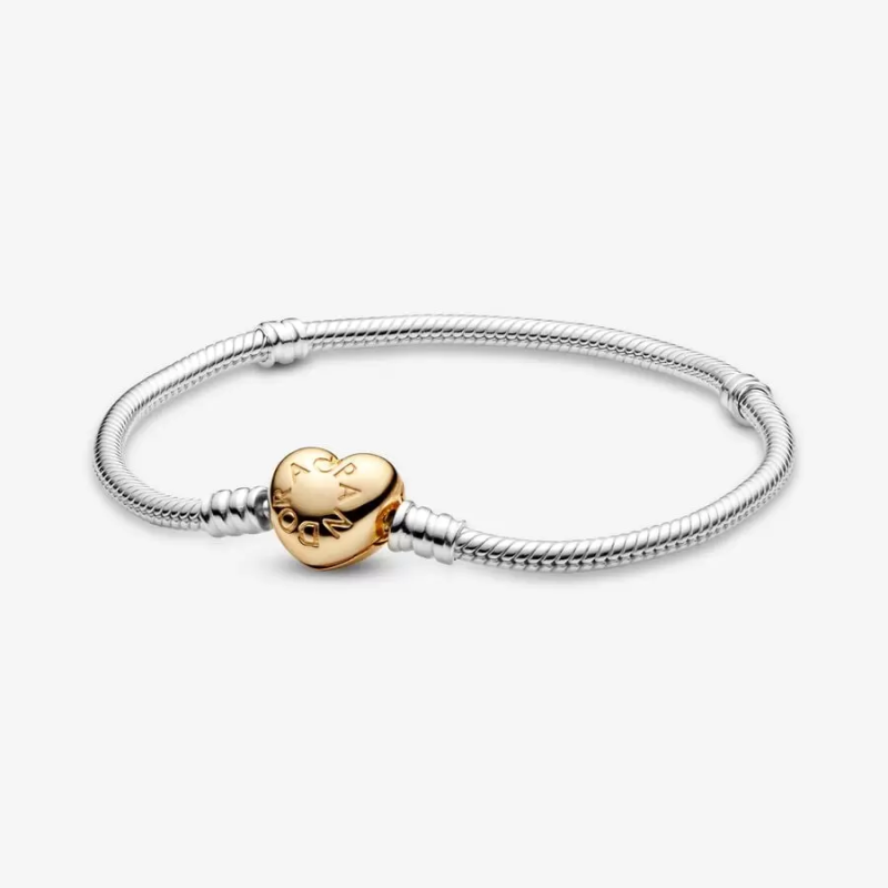 BRACCIALE CHIUSURA A CUORE ORO DONNA PANDORA 