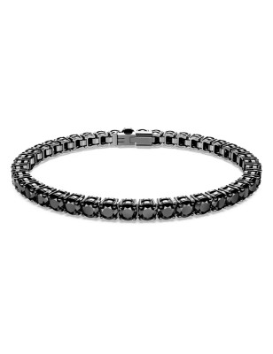 BRACCIALE TENNIS NERO PLACCATO RUTENIO SWAROVSKI