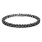 BRACCIALE TENNIS NERO PLACCATO RUTENIO SWAROVSKI