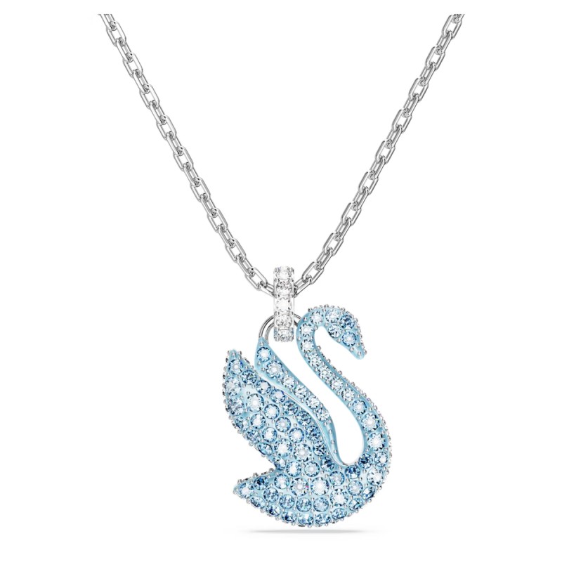 COLLANA PENDENTE CIGNO BLU MEDIO ICONIC SWAN DONNA SWAROVSKI 