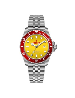 OROLOGIO AL QUARZO QUADRANTE GIALLO UOMO CLONEX  XGR CLONEX