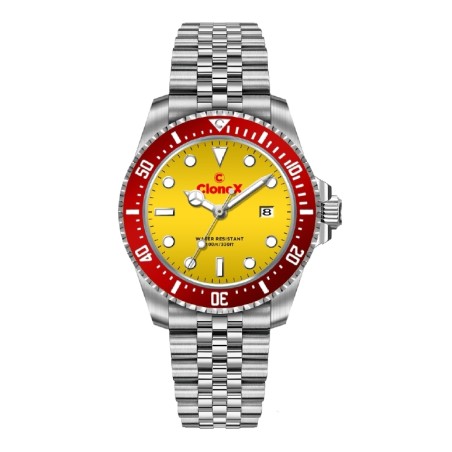 OROLOGIO AL QUARZO QUADRANTE GIALLO UOMO CLONEX  XGR CLONEX