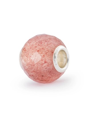 BEAD QUARZO FRAGOLA ROTONDO SFACCETTATO DONNA TROLLBEADS 