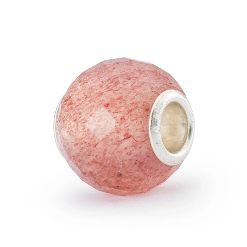 BEAD QUARZO FRAGOLA ROTONDO SFACCETTATO DONNA TROLLBEADS 