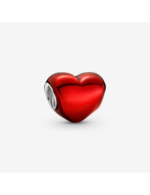 CHARM CUORE METALLICO ROSSO DONNA PANDORA MOMENTS 799291C02 PANDORA